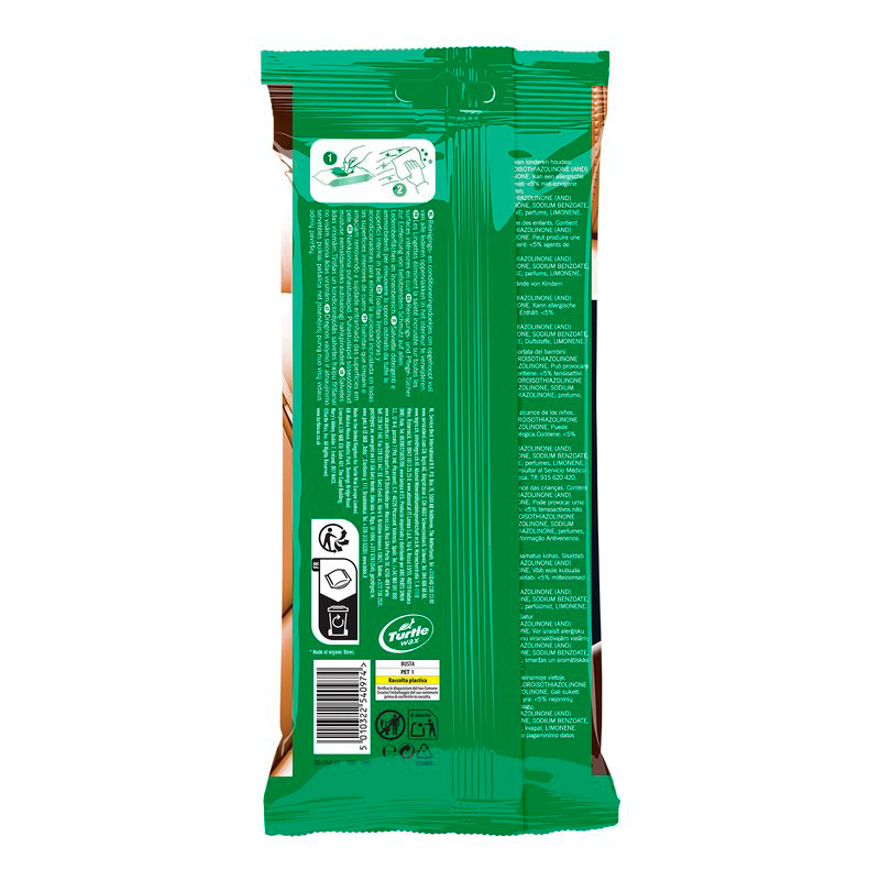 Turtle Wax 54097 Luxe Leather Cleaner & Conditioner Wipes 24 Pack