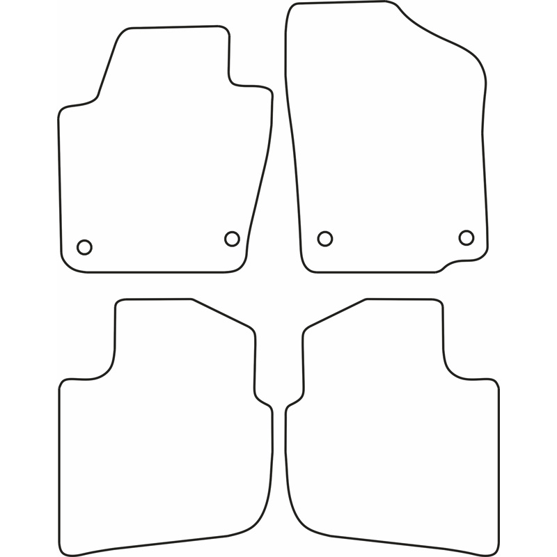 Set car mats  Seat Toledo 2013-2019