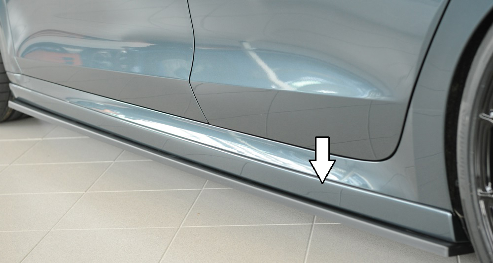 Zijskirts passend voor Skoda Octavia RS (NX) Rieger