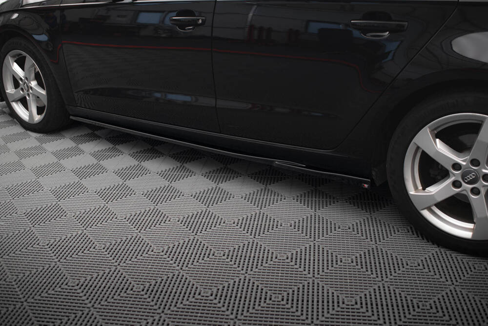 Zijskirts passend voor Audi A3 8V Sportback FL 16-20 Maxton Glans Zwart