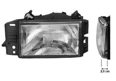 koplamp, H4, rechts Fiat Tempra, 1990-1999
