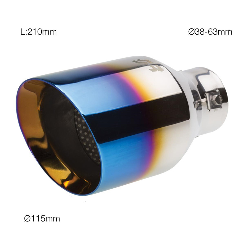 Simoni Racing Exhaust Tip Round/Slanting Ti-Tip - Ø114xL210mm - Installation ->60mm