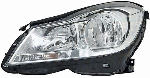 Koplamp rechts W204 11->> chrome;H7/H8