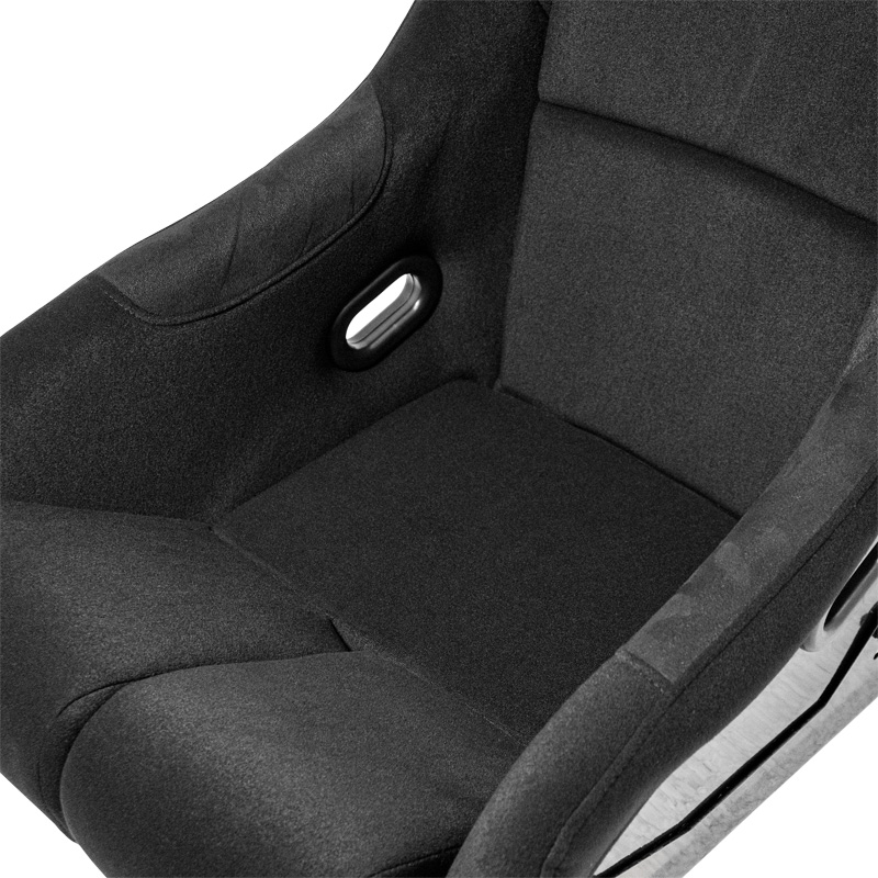 Sport seat 'BS6' - Black - Non-reclinable fibreglass back-rest - incl. slides