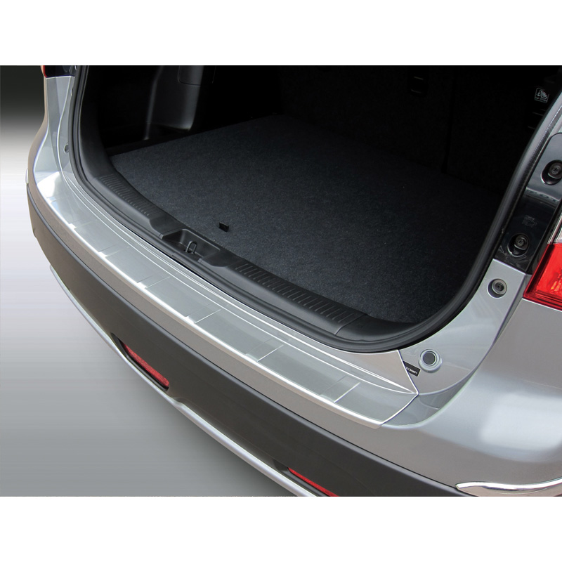 ABS Rear bumper protector  Suzuki SX4 S-Cross 10/2013- 'Ribbed' 'Brushed Alu' Look