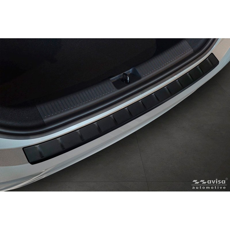 Avisa Matt Black Stainless Steel Rear bumper protector  MG 3 III 2024- 'Ribs'