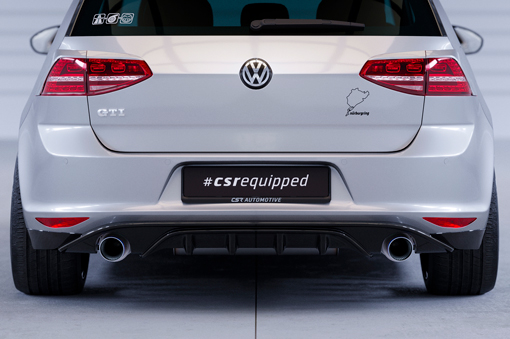 Diffuser passend voor Volkswagen Golf 7 Basis / GTI / GTD / GTE 12-17 CSR Glans Zwart