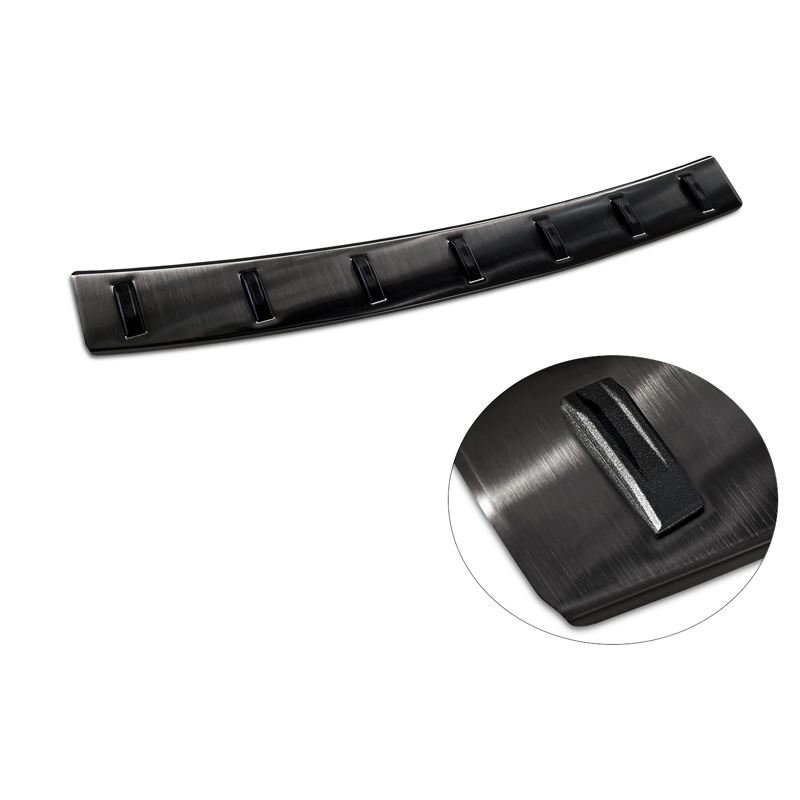 Black Stainless Steel Rear bumper protector  Skoda Fabia III Combi 2014-2018 'STRONG EDITION'