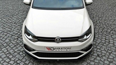 Voorspoiler passend voor VW Polo MK5 GTI FACELIFT Glans Zwart