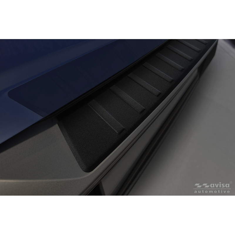 Avisa Matt Black Stainless Steel Rear bumper protector  Peugeot 3008 III 2024- 'Ribs'