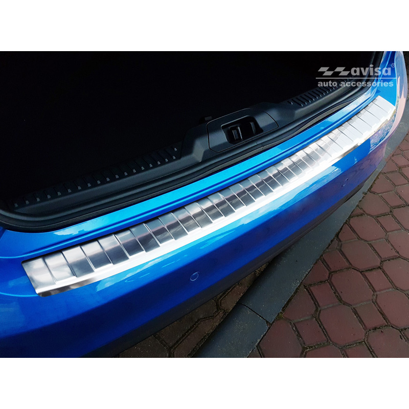 Stainless Steel Rear bumper protector  Ford Focus IV HB 5-doors (incl. ST-Line) 2018-2021 & Facelift 2021- 'Ribs'