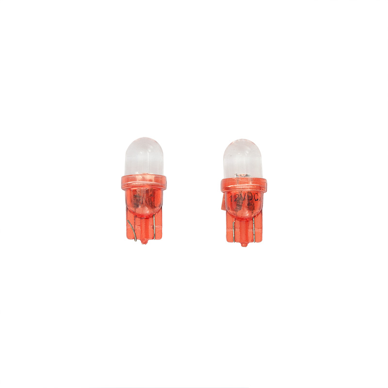 T-10 LED Bulbs 12V Red, set of 2 pieces