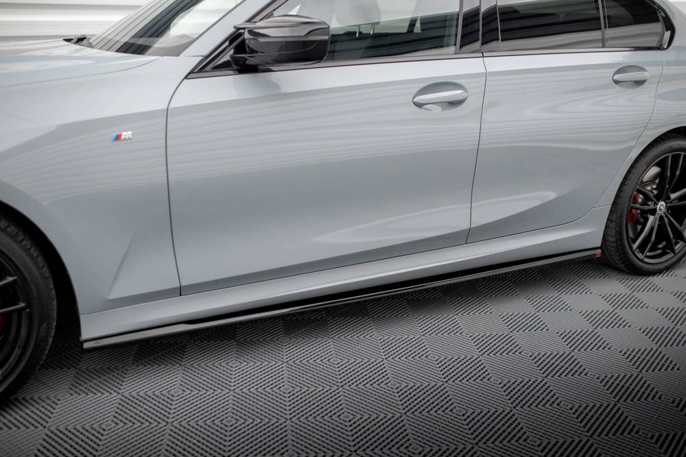 Zijskirts passend voor BMW M Pakket & M340i G20 / G21 FL Maxton Glans Zwart