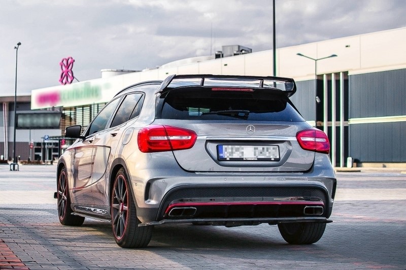 DakSpoiler passend voor Mercedes GLA X156 2014-2019 GLA45 look Piano Black