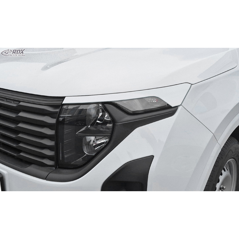 RDX Head light spoilers  Ford Transit Courier & Tourneo Courier 2023- (without LED indicators & DRL) (ABS Gloss White)