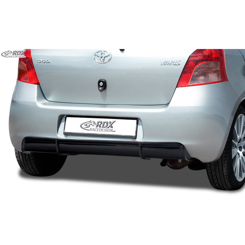 Rear bumper skirt 'Diffuser'  Toyota Yaris P9 2005-2008 (ABS glossy black)