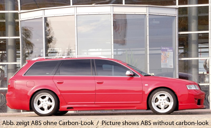 Sideskirts Audi A6 4B ABS Carbon-look Rieger