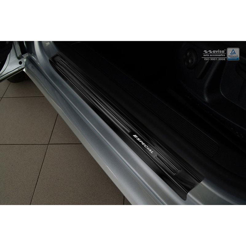 Black Stainless Steel Door sill protectors  Volkswagen Passat 3C 2005-2014 - 'Special Edition' - 4-pieces
