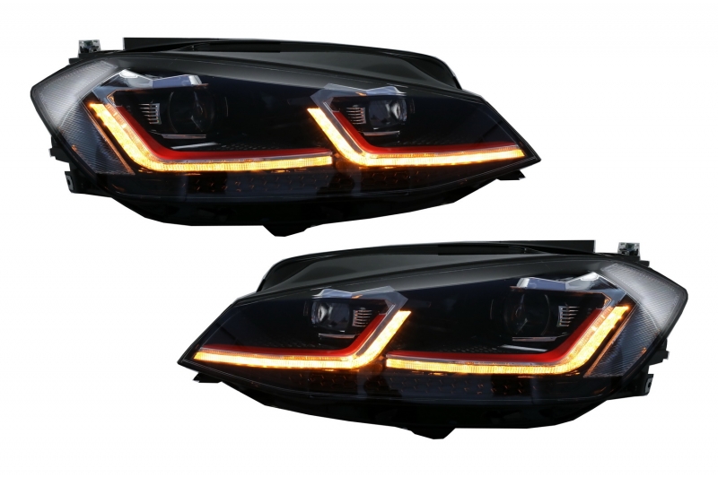Headlights VW Golf 7.5 GTI LED Daytime Running Lights Dynamic