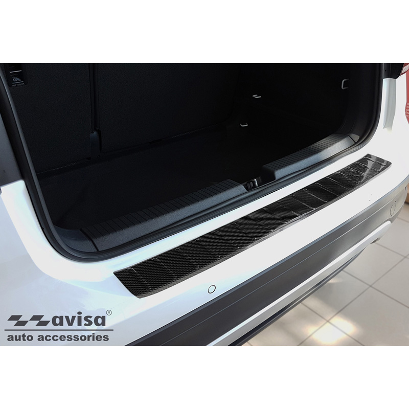 Real 3D Carbon Rear bumper protector  Volkswagen T-Cross 2019-2024 & FL 2024- 'Ribs'