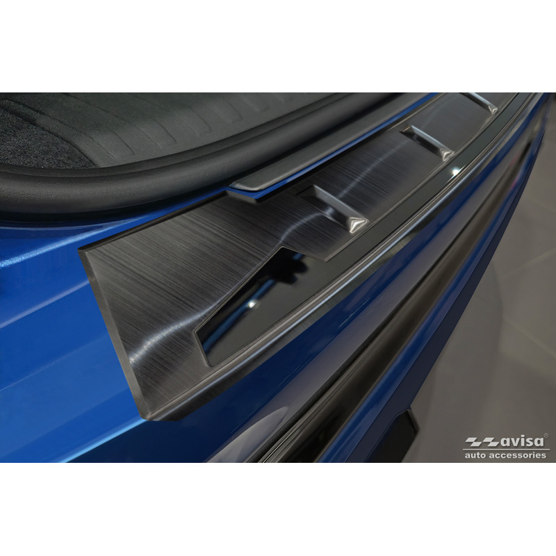 Avisa Black Stainless Steel Rear bumper protector  Audi Q6 e-tron (GFB) 2024- 'Shadow Premium'