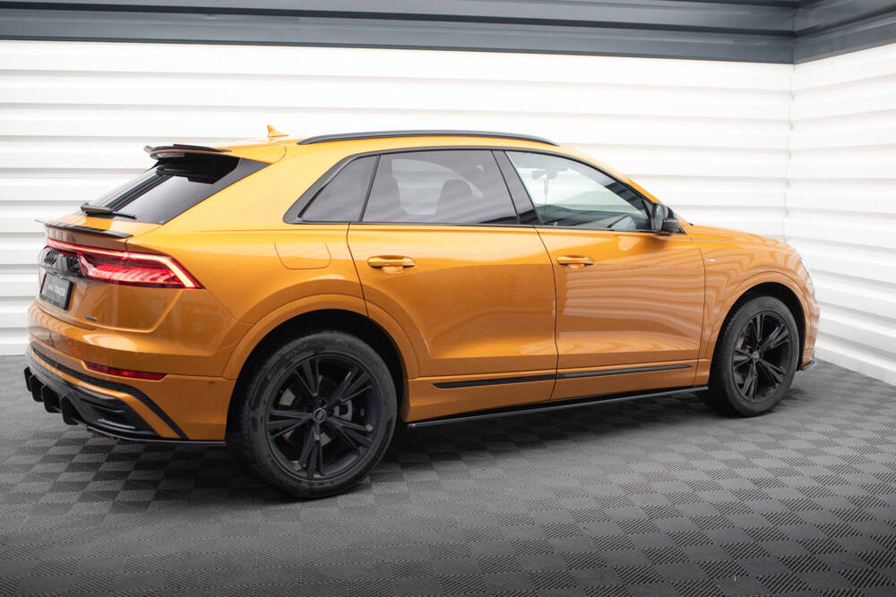 Zijskirts passend voor Audi Q8 S-Line / SQ8 Maxton Glans Zwart