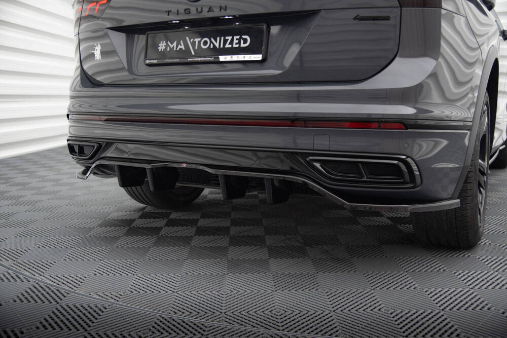 Diffuser passend voor Volkswagen Tiguan R-Line FL Maxton Glans Zwart