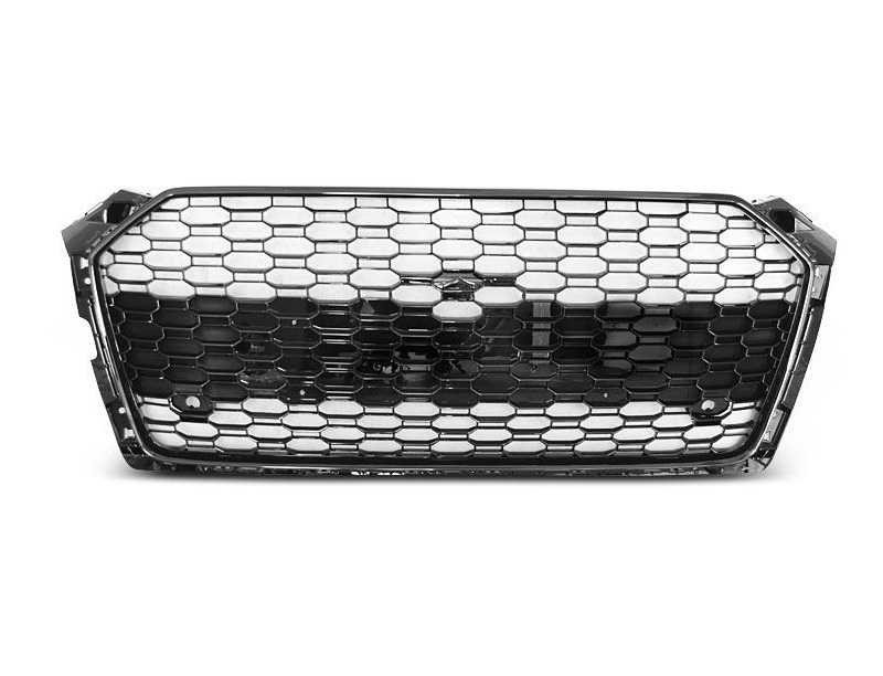 Grill passend voor Audi A5 F5 16-19 RS5 Look Glans Zwart
