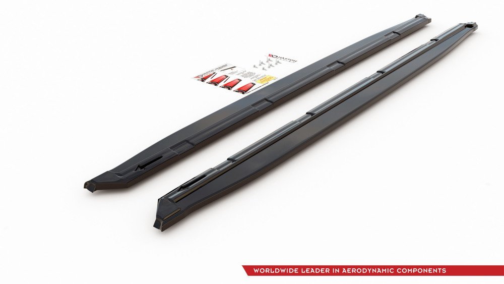 Zijskirts passend voor Skoda Kodiaq Mk1 Sportline/RS (Met spatlappen) Maxton Glans zwart