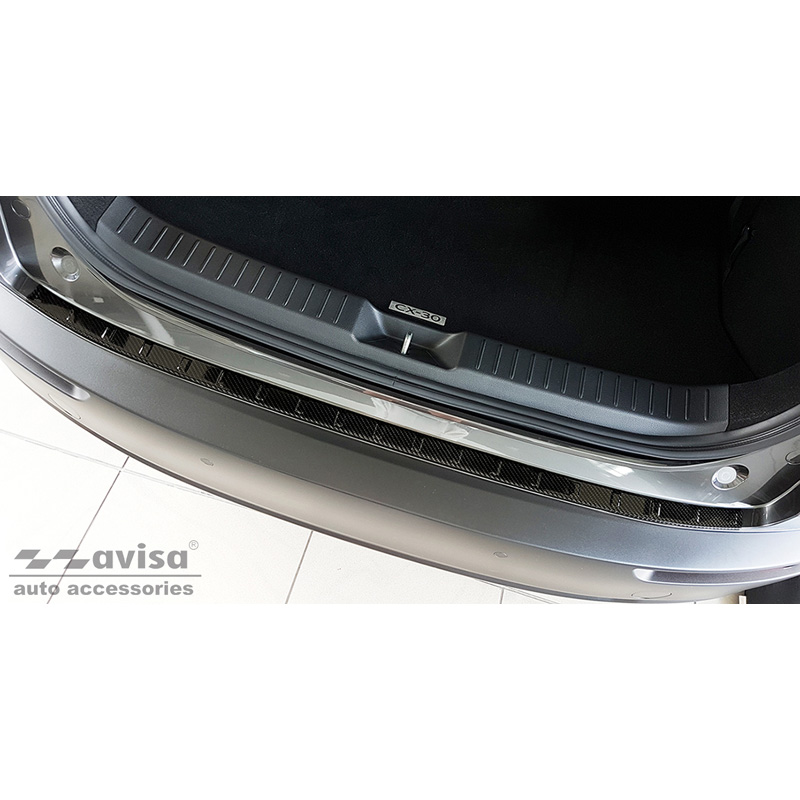 Real 3D Carbon Rear bumper protector  Mazda CX-30 2019- 'Ribs'