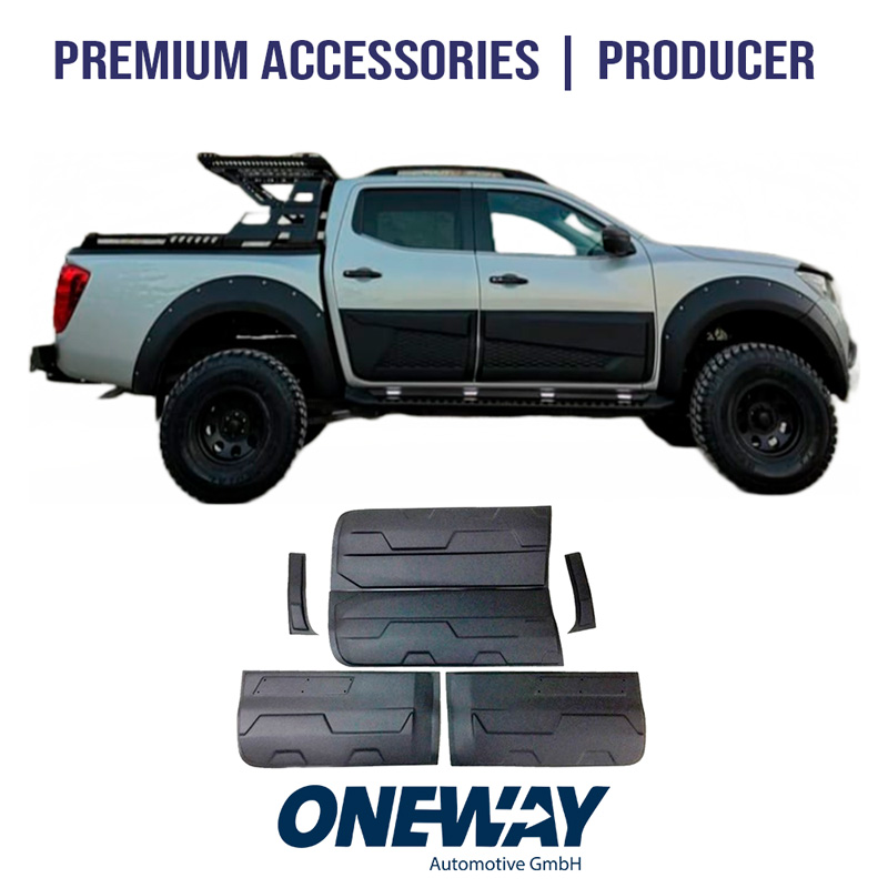 Body Cladding  Ford Ranger T6/T7/T8 2012-2022 (Jumbo) - Gloss black