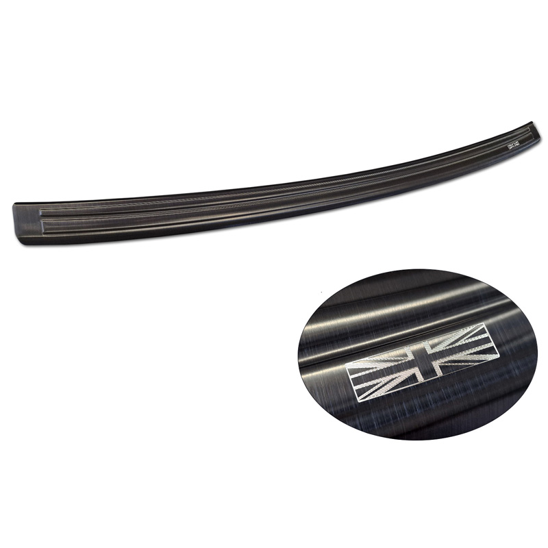 Black Stainless Steel Rear bumper protector  MG ZS FL 2019-2024 'British Flag'