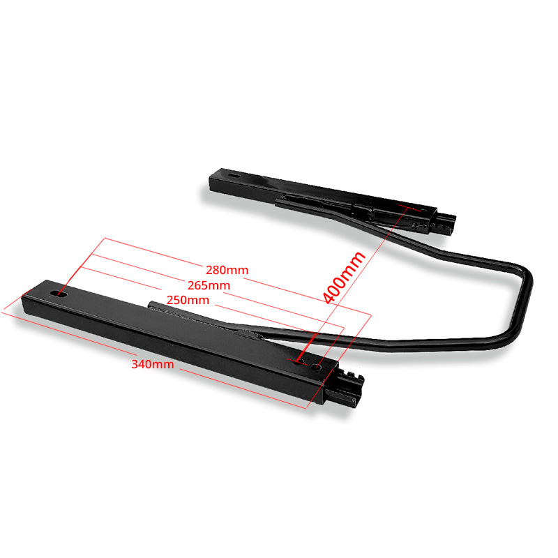 Set universal seat slides for 1 sport seat with front adjustment (Width 400mm)