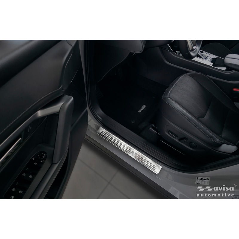 Avisa Inox door sill protectors  Mazda CX-5 III 2025- - 'Lines' - 4-pieces