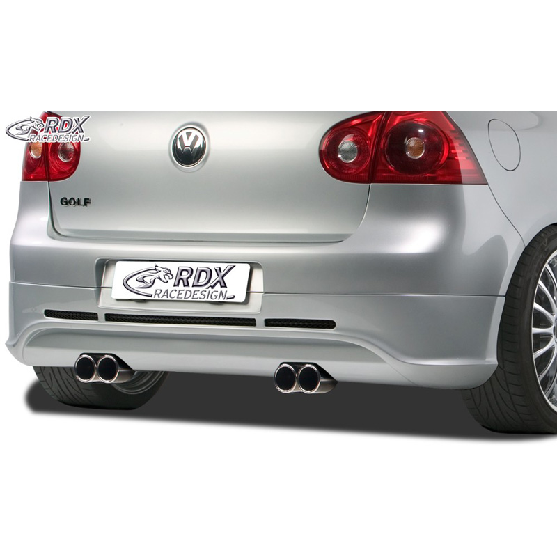 Rear bumper skirt  Volkswagen Golf V GTI/R Hatchback 3/5-doors 2003-2008 (exhaust left/right) excl. Variant/Plus (ABS)