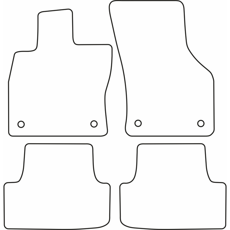 Set velour car mats  Volkswagen Golf VIII HB 5-doors 2020- (excl. eTSi)