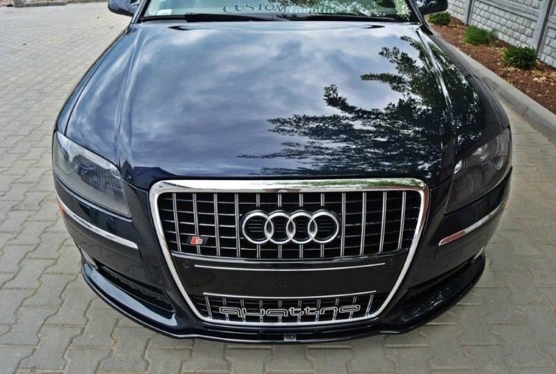 Voor Spoiler passend voor VW Audi S8 D3 Glanzend Zwart