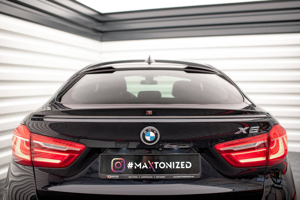Spoiler passend voor BMW X6 M pakket F16 Maxton Glans Zwart