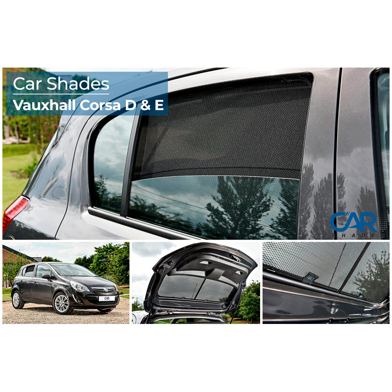 Set Car Shades  Opel Corsa D 5 doors 2006-2014 & Corsa E 5 doors 2014- excl. Facelift (4-pieces)