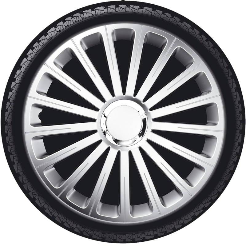Set wheel covers Radical 16-inch silver + chrome ring
