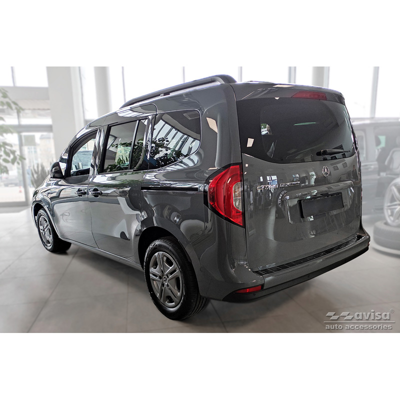 Black Stainless Steel Rear bumper protector  Mercedes Citan (W420) Box/Tourer 2021- 'Ribs'