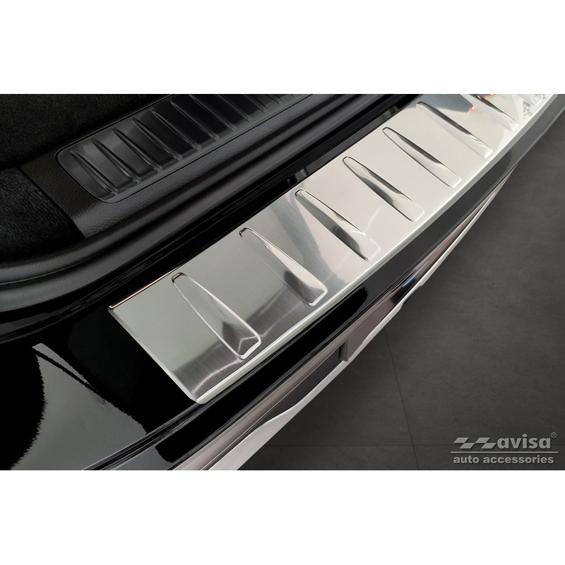 Stainless Steel Rear bumper protector  Mercedes EQS SUV (X296) 2022- 'Ribs'