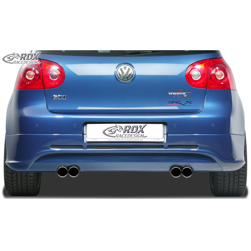 Rear bumper skirt  Volkswagen Golf V GTI/R Hatchback 3/5-doors 2003-2008 (exhaust left/right) excl. Variant/Plus (ABS)
