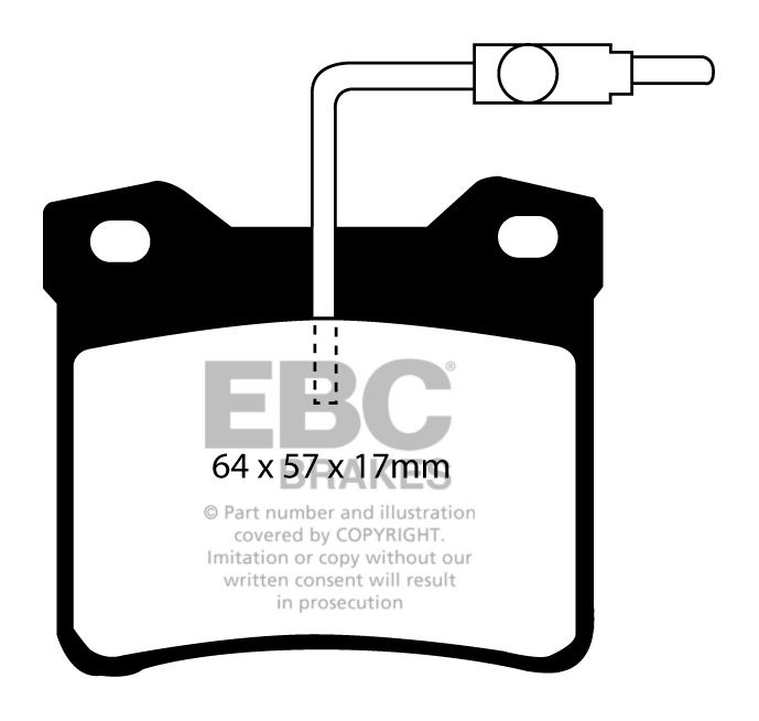 EBC Brakes PEUGEOT 605 3.0 89-91 Remblokken achterzijde