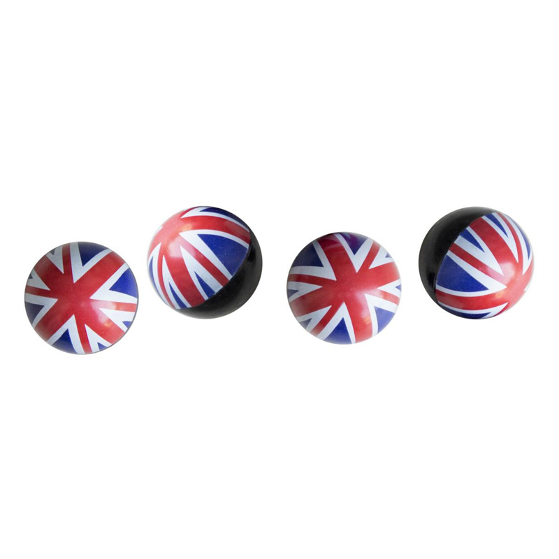 Simoni Racing Valve Caps UK Flag - Blue/Red/White - 4 pieces