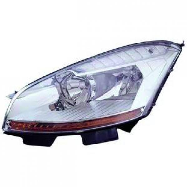 Koplamp links C4 PICAS. 06-11/10 DEPO H7+H1