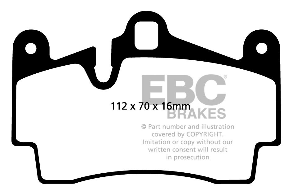 EBC Brakes PORSCHE Cayenne 4.8 GTS (350mm) 2007-2010 Remblokken