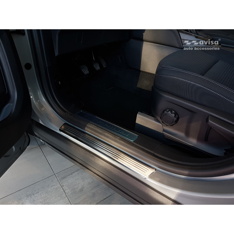 Stainless Steel Door sill protectors  Ford Kuga III 2019-2024 & FL 2024- 'Lines' - 4-pieces