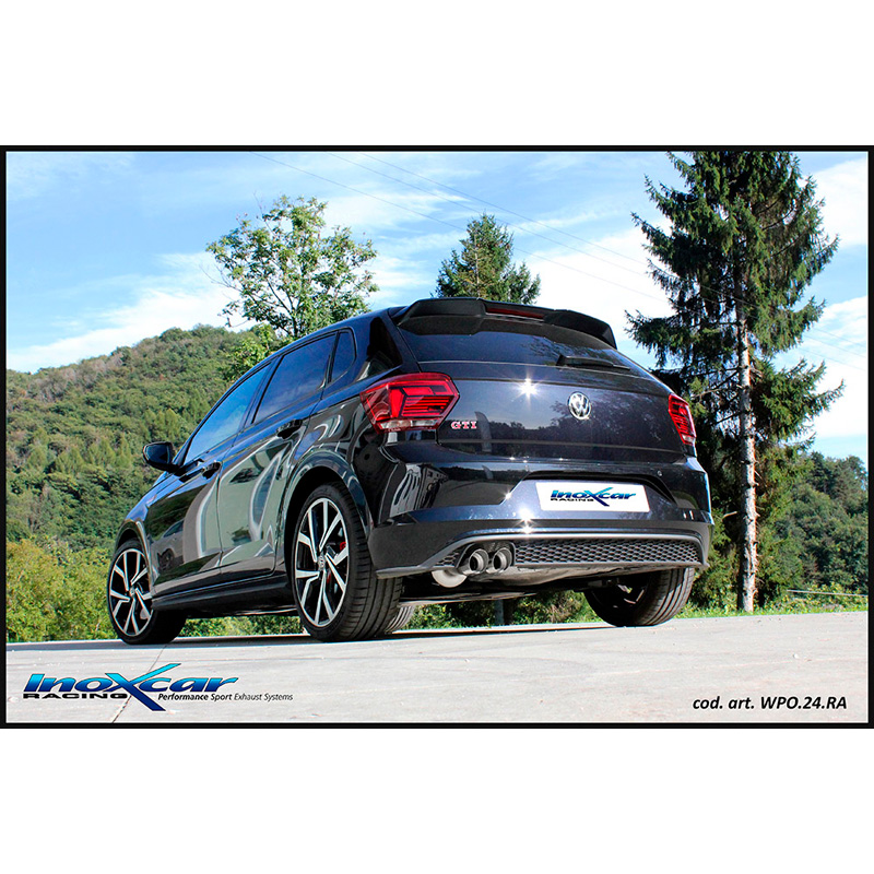 100% Inox Sport Exhaust  Volkswagen Polo (AW) 2.0 GTI 200hp 2017- 2x80mm Racing