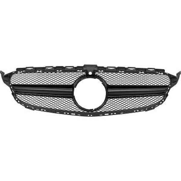 Grill passend voor Mercedes W205 13-18 Zwart C63-look